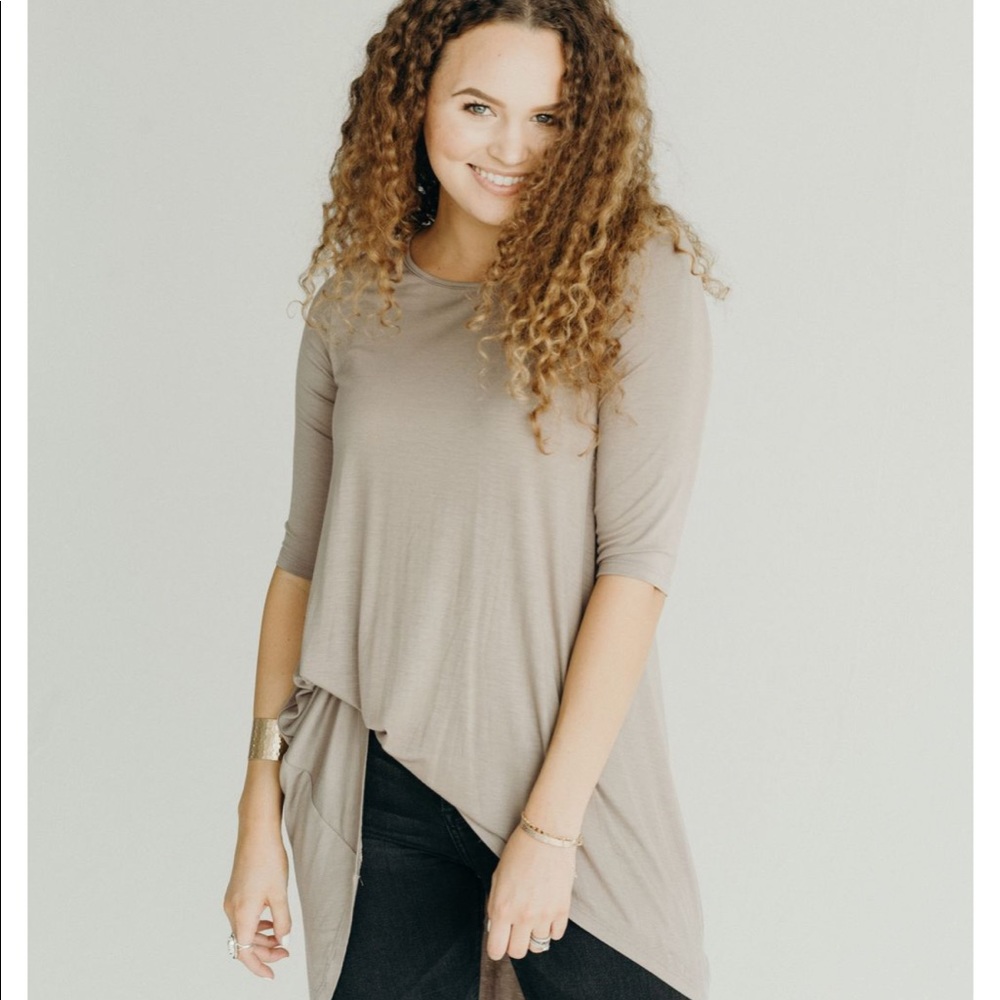 CJ's Favorite Half Sleeve Tunic, Cocoa